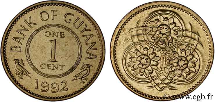 GUYANA 1 Cent 1992  MS 