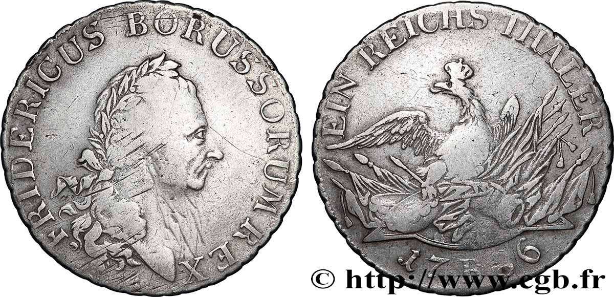 DEUTSCHLAND – KÖNIGREICH PREUSEN – FRIEDRICH II. DER GROSSE Thaler  1786 Berlin fSS 