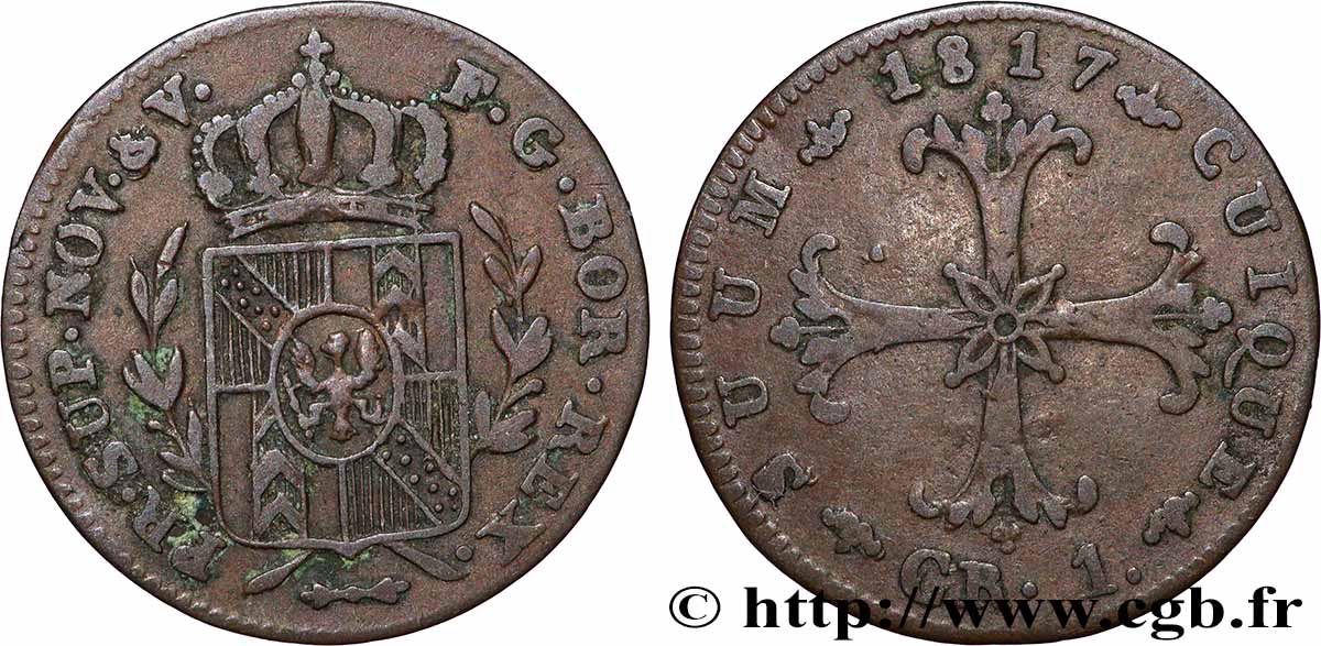 SUISSE - CANTON DE NEUCHATEL 1 Kreuzer canton de Neuchatel 1817 Neuchâtel TTB 