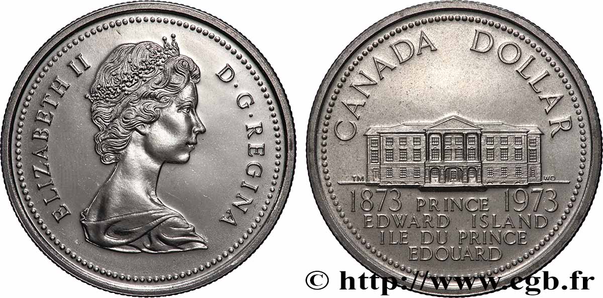 CANADA 1 Dollar Île du Prince Édouard 1973  SPL 