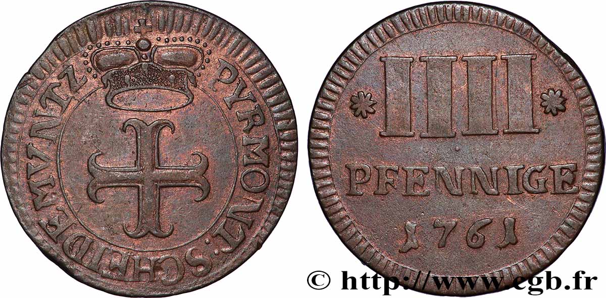 GERMANY - WALDECK-PYRMONT 4 Pfennige Charles August Frederick 1795 Berlin AU 
