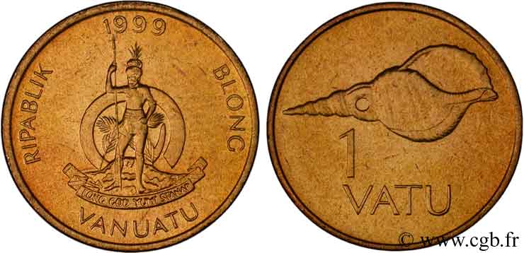 VANUATU 1 Vatu emblème national / coquillage 1999  MS 
