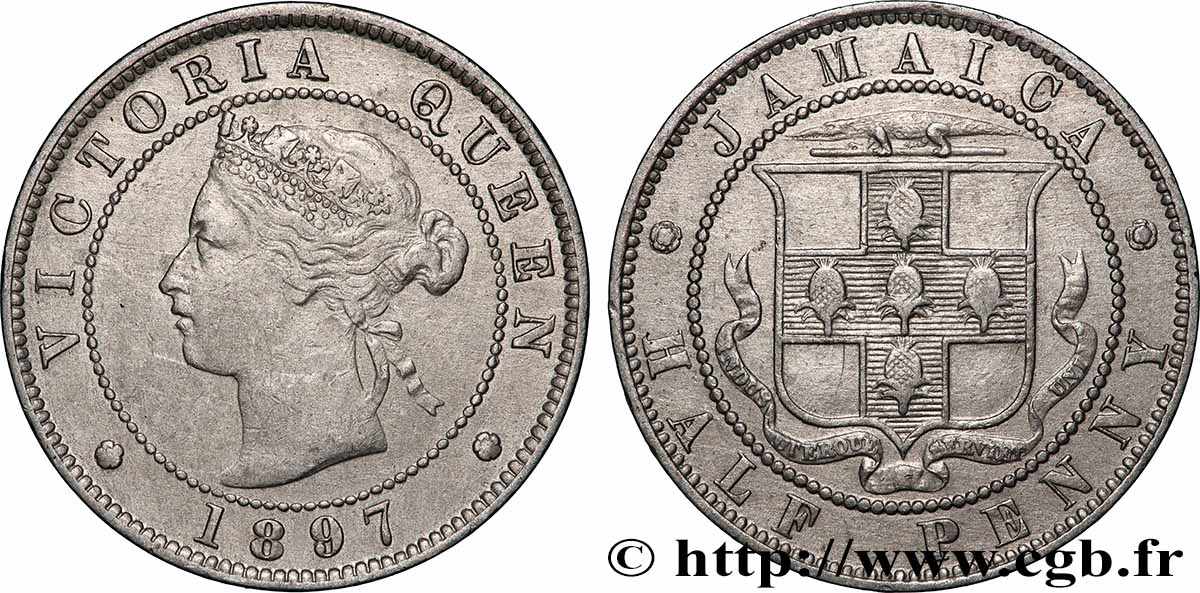 GIAMAICA 1/2 Penny Victoria 1897  BB 