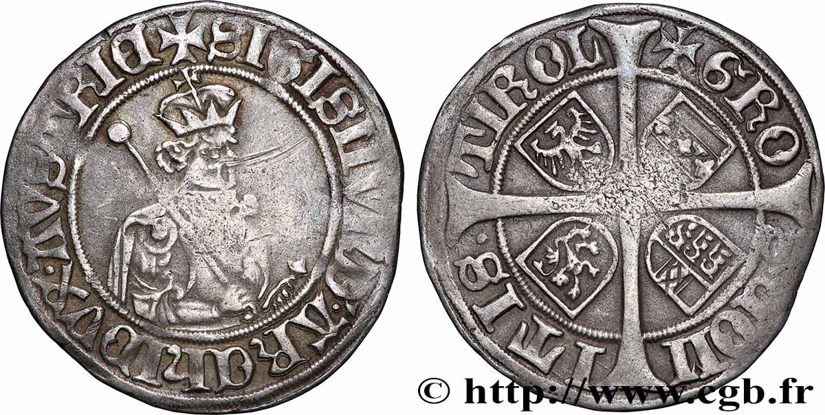 AUTRICHE - ARCHIDUC SIGISMOND DU TYROL 6 Kreuzer n.d. Hall TTB 