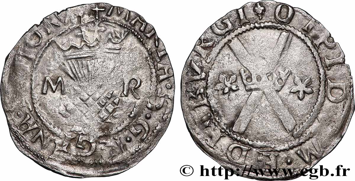 ÉCOSSE - ROYAUME D&nbsp;ÉCOSSE - MARIE STUART Bawbee n.d. Édimbourg BC+ 