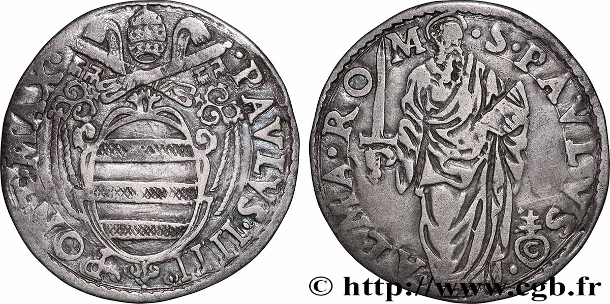 ITALIE - ÉTATS DU PAPE - PAUL IV (Gian Pietro Carafa) Giulio n.d. Rome TB+ 