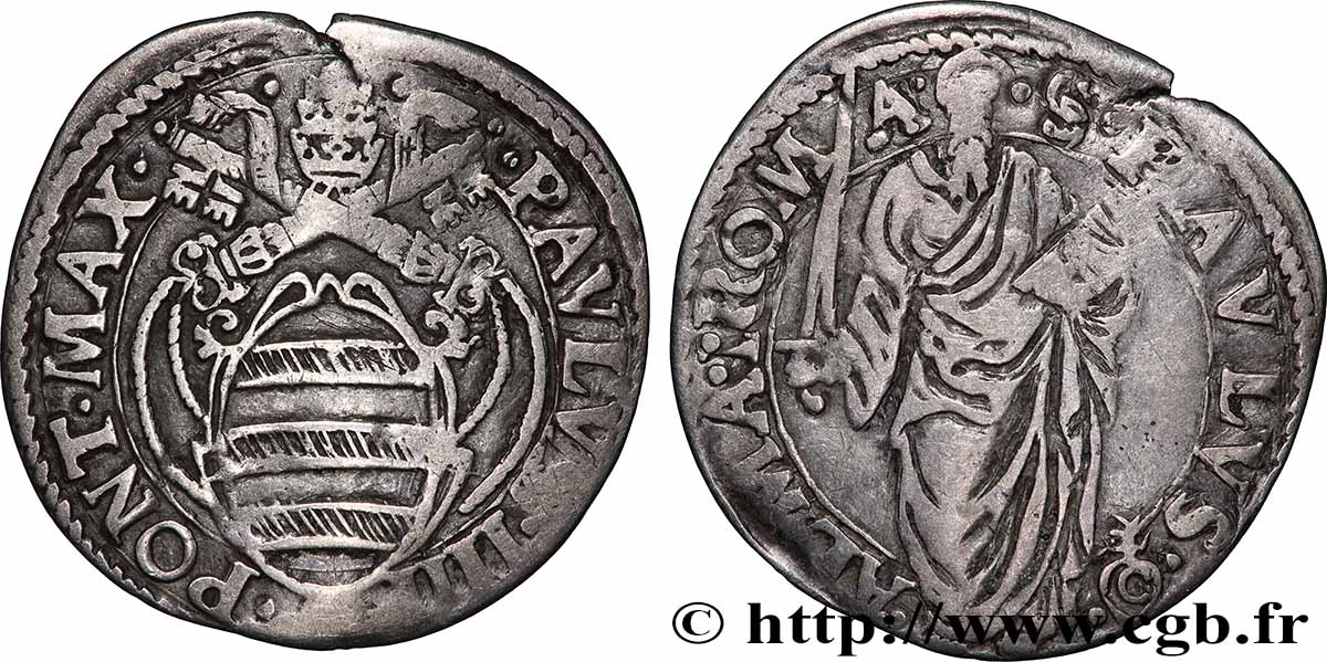 ITALIE - ÉTATS DU PAPE - PAUL IV (Gian Pietro Carafa) Giulio n.d. Rome TB+ 