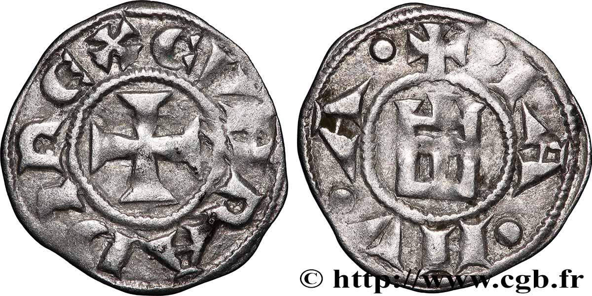 LIGURIE - RÉPUBLIQUE DE GÊNES - ANONYMES Denier n.d. Gènes XF 