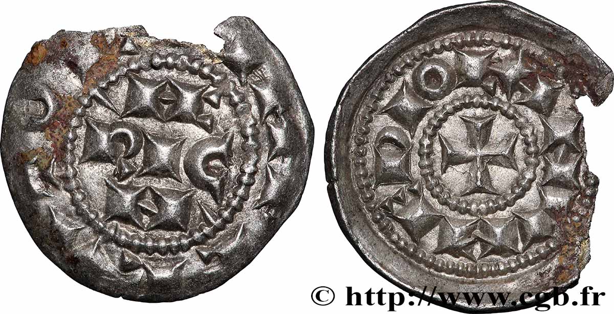 ITALIE - MILAN - ANONYMES Denier au nom de l’empereur Henri VI n.d. Milan TTB+ 