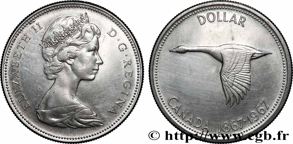 CANADA 1 Dollar Proof centenaire de la Confédération 1967 Ottawa SUP 