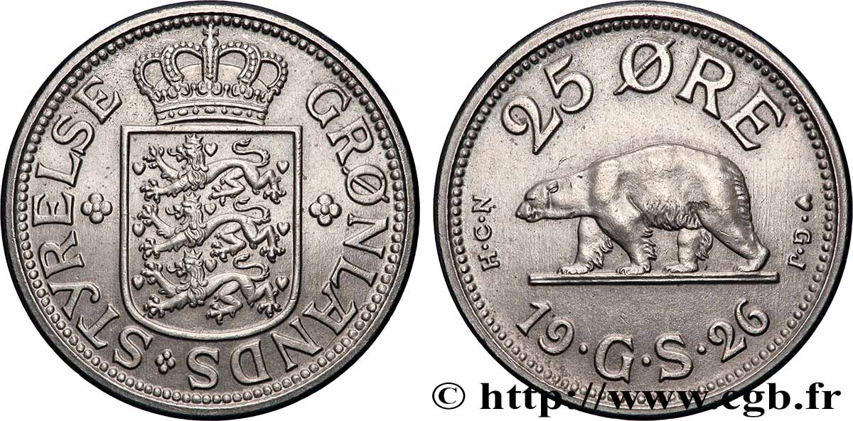 GROENLANDIA 25 Ore Administration Danoise 1926 Copenhague SPL 