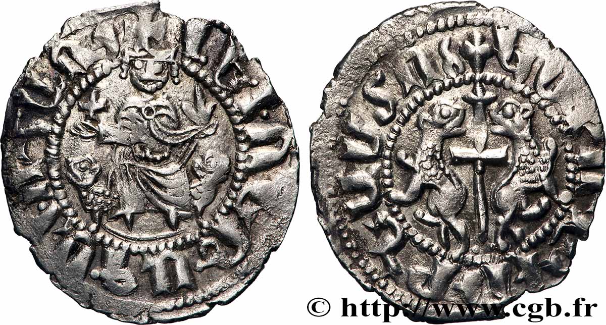 CILICIE - ROYAUME D&nbsp;ARMÉNIE - LÉON Ier roi d&nbsp;Arménie Tram d’argent n.d. Sis TTB+ 