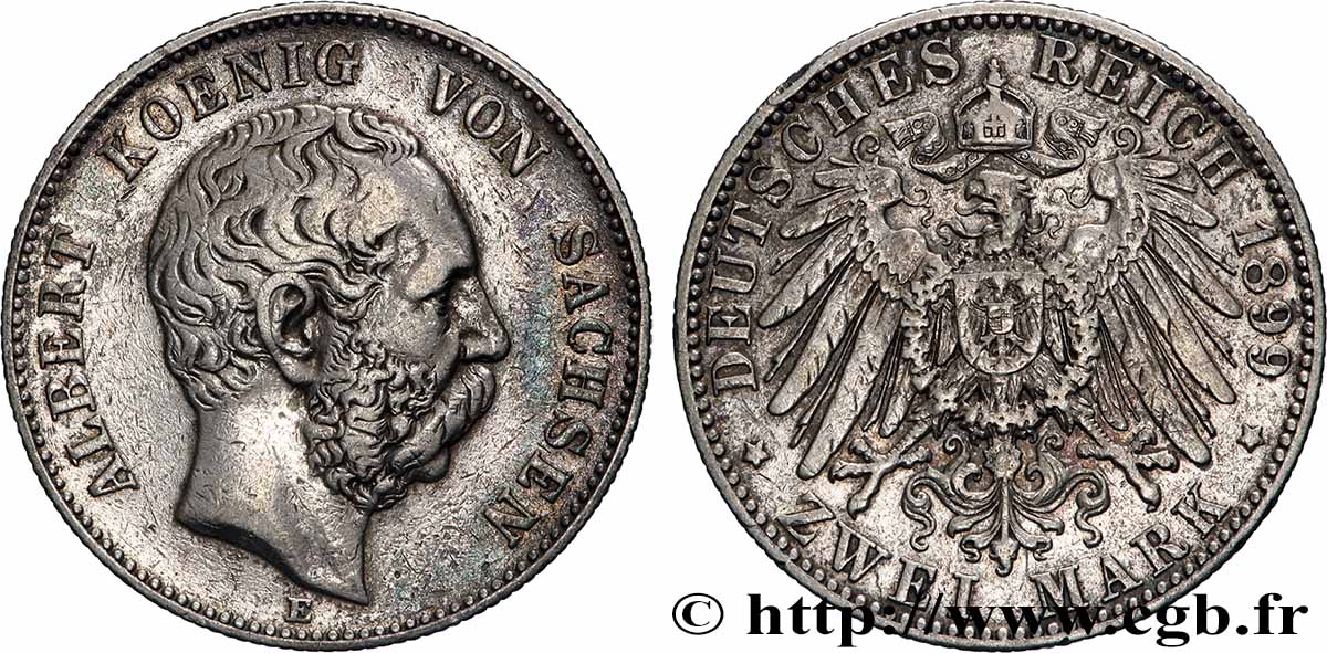 GERMANIA - SASSONIA 2 Mark Albert 1899 Muldenhütten BB 