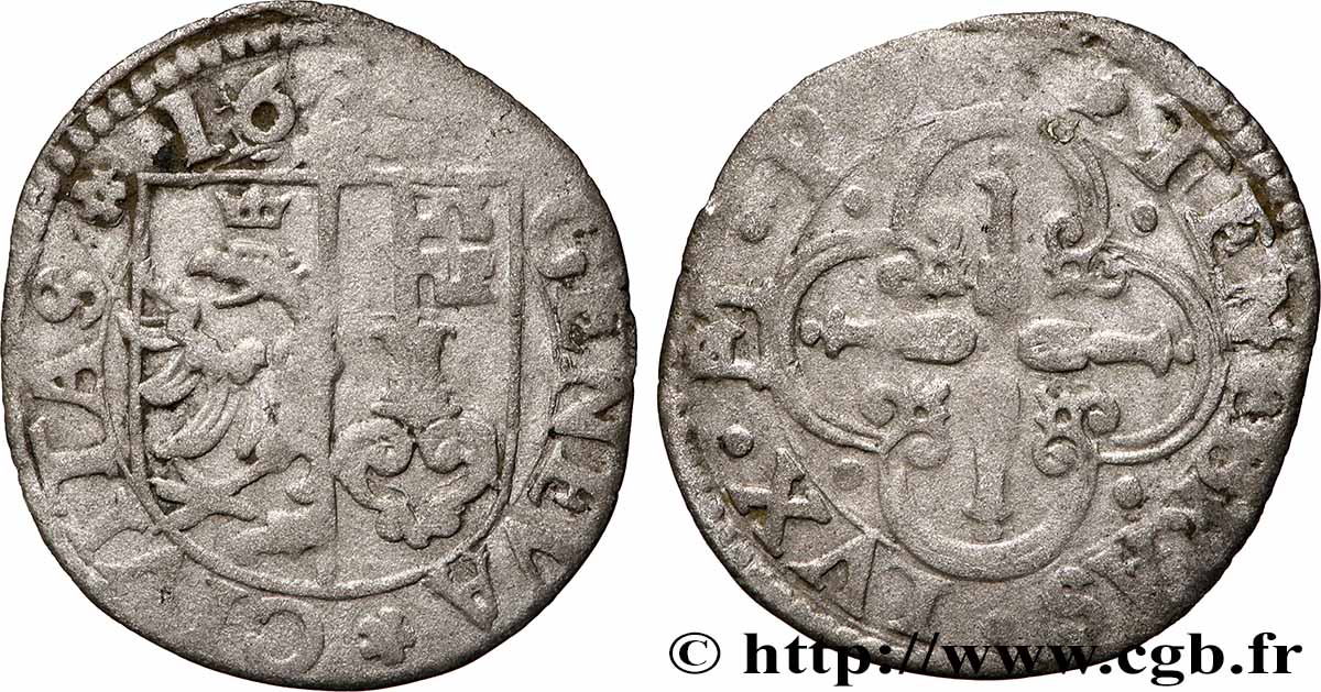 SUISSE - RÉPUBLIQUE DE GENÈVE 3 Sols 1634 Genève TB 