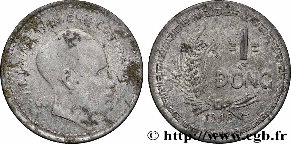 VIET NAM 1 Dong Ho Chi Minh 1946  VF 
