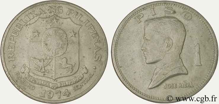 FILIPPINE 1 Piso Jose Rizal 1974  SPL 