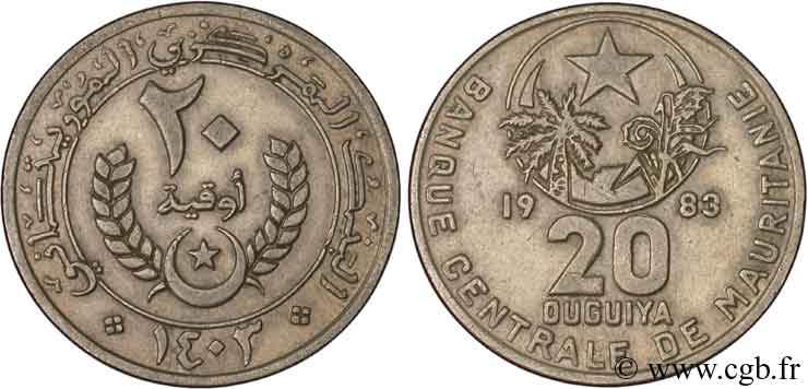 MAURITANIA 20 Ouguiya 1983  EBC 