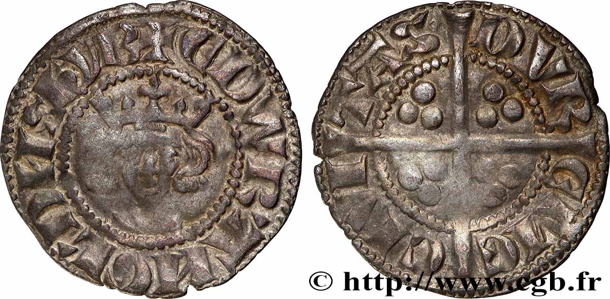 ANGLETERRE - ROYAUME D&nbsp;ANGLETERRE - ÉDOUARD Ier Penny n.d. Durham TB+ 
