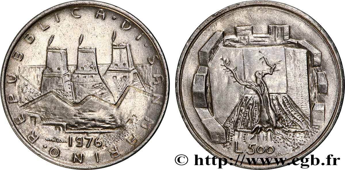 SAN MARINO 500 Lire 1976 Rome - R VZ 