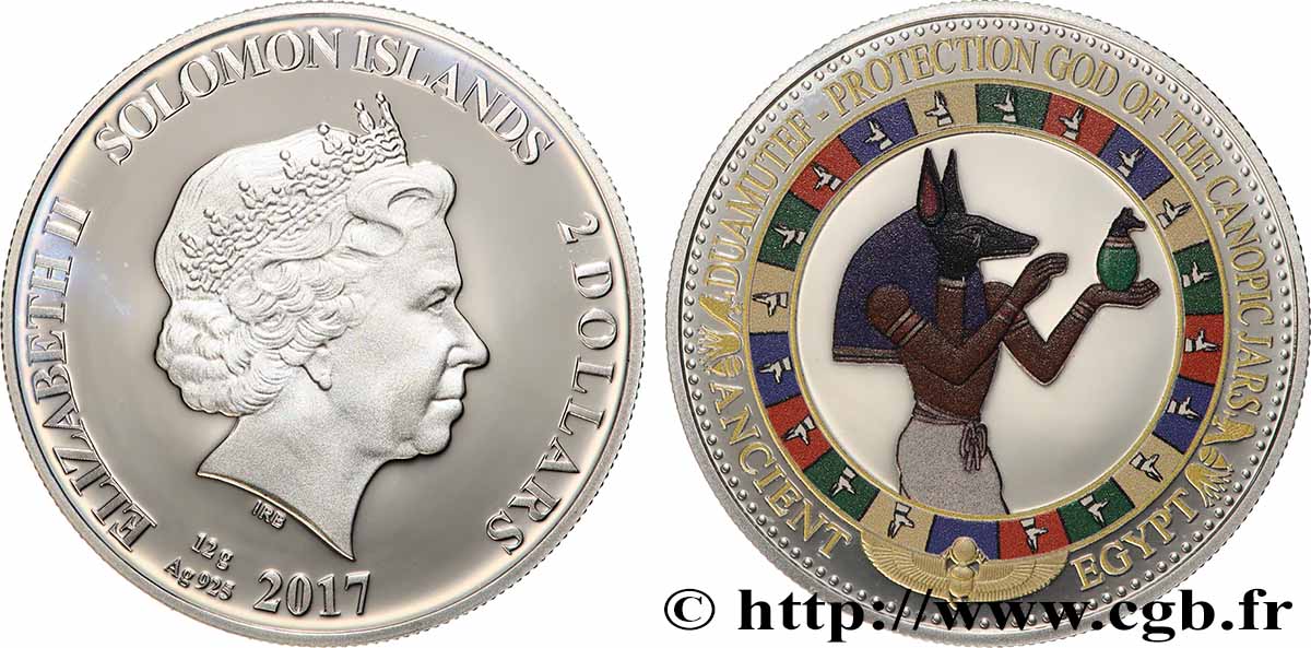 SOLOMON-INSELN 2 Dollar Proof Douamoutef 2017  fST 
