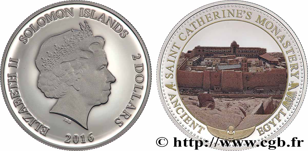 SOLOMON ISLANDS 2 Dollar Proof Monastère de Sainte-Catherine 2016  MS 