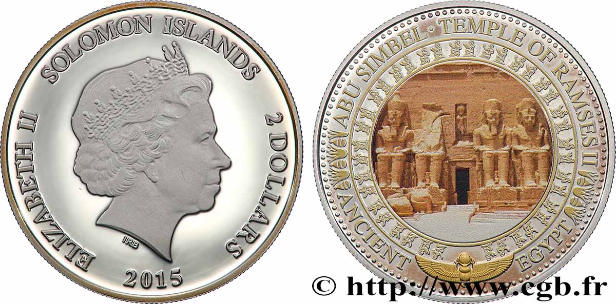 ISOLE SALAMONE 2 Dollar Proof Temple d’Abu Simbel 2015  FDC 