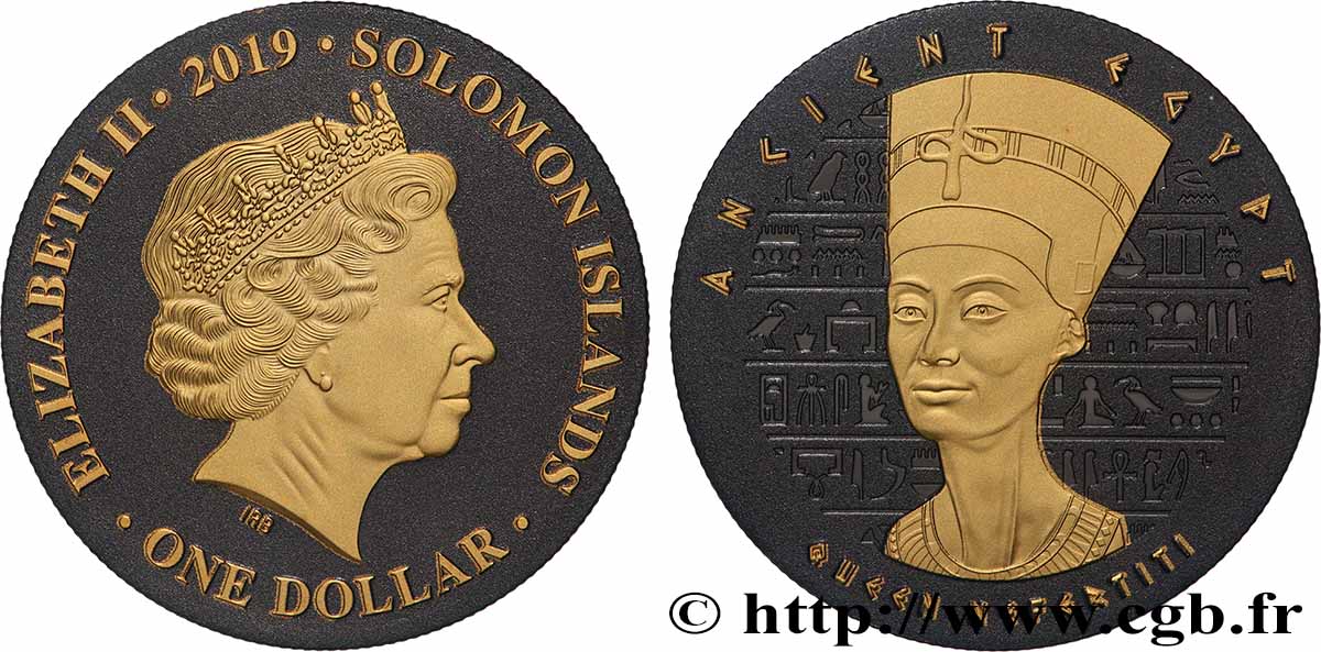 ÎLES SALOMON 1 Dollar Nefertiti 2019  FDC 