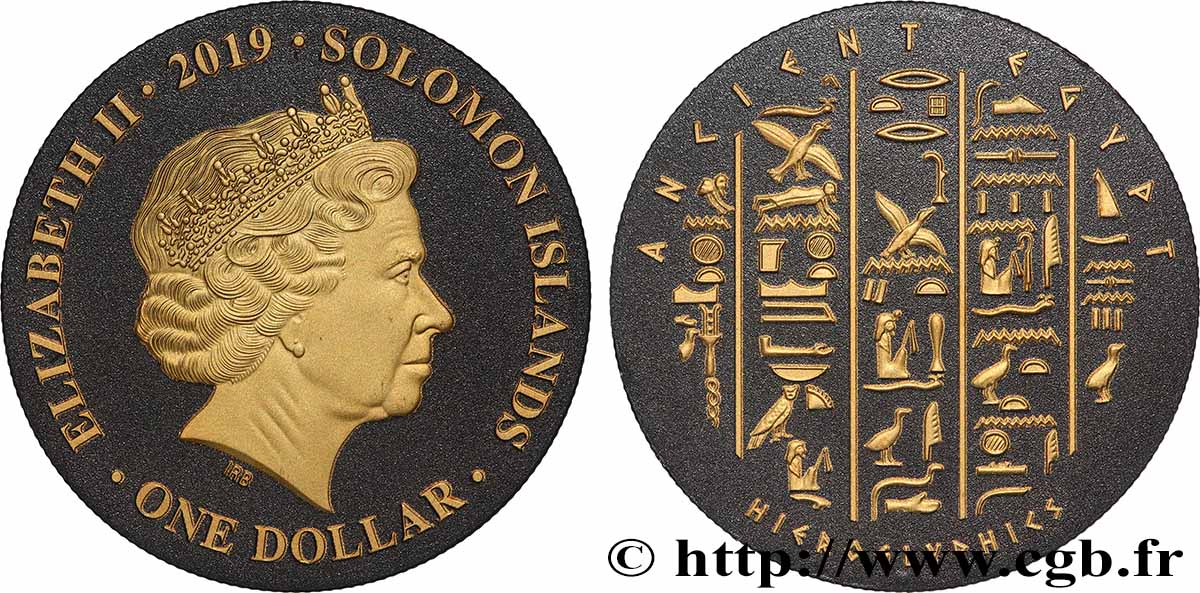 ISLAS SOLOMóN 1 Dollar Hiéroglyphes 2019  FDC 