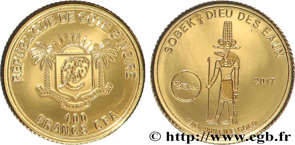 CÔTE D&nbsp;IVOIRE 100 Francs CFA Proof  Sobek 2017  FDC 