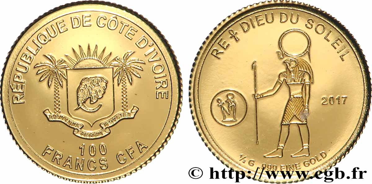 CÔTE D&nbsp;IVOIRE 100 Francs CFA Proof Râ 2017  FDC 