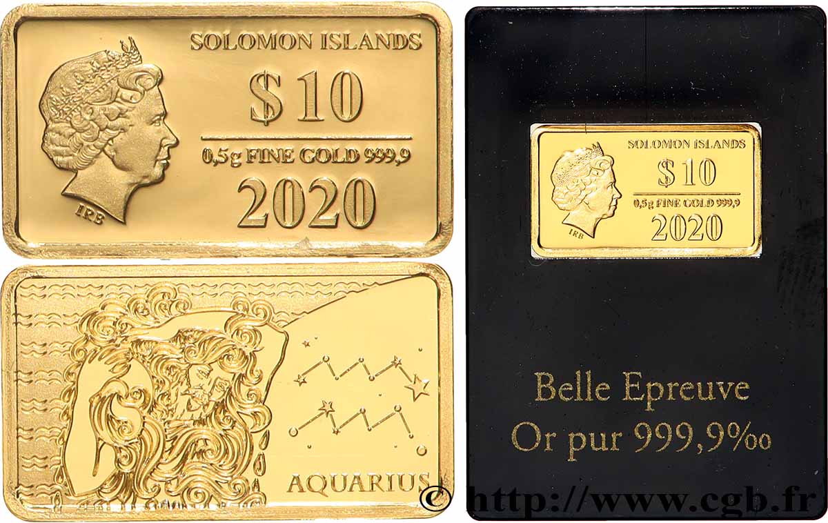 SOLOMON ISLANDS 10 Dollars Proof Verseau 2020  MS 