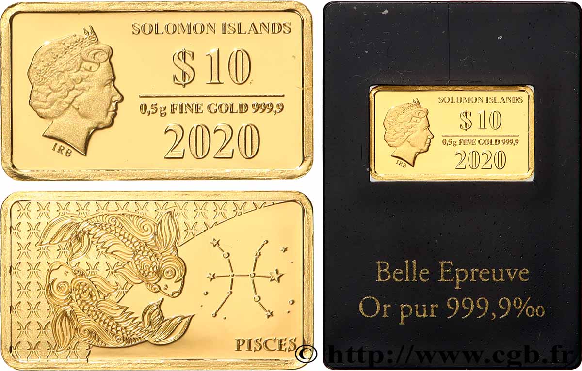 SOLOMON ISLANDS 10 Dollars Proof Poisson 2020  MS 