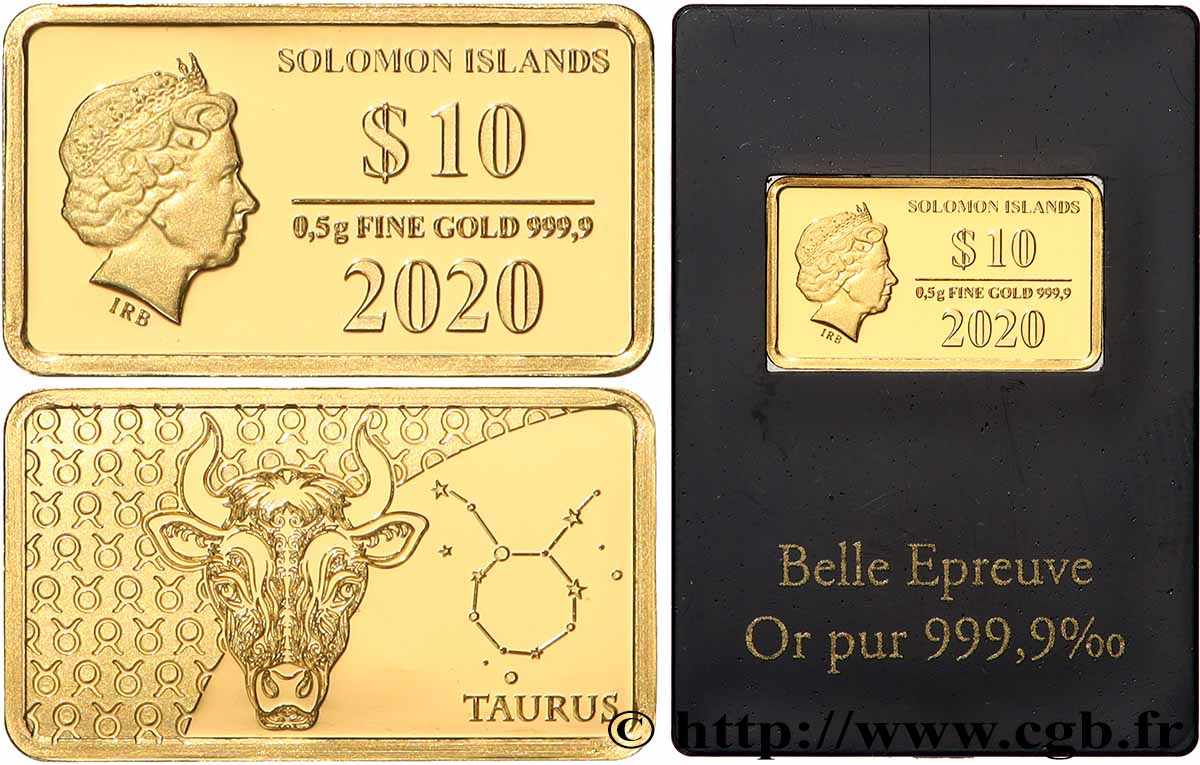 SOLOMON ISLANDS 10 Dollars Proof Taureau 2020  MS 
