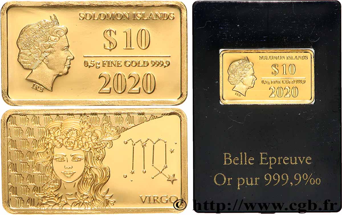 ISLAS SOLOMóN 10 Dollars Proof Vierge 2020  FDC 