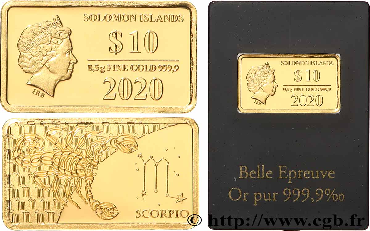 SOLOMON ISLANDS 10 Dollars Proof Scorpion 2020  MS 