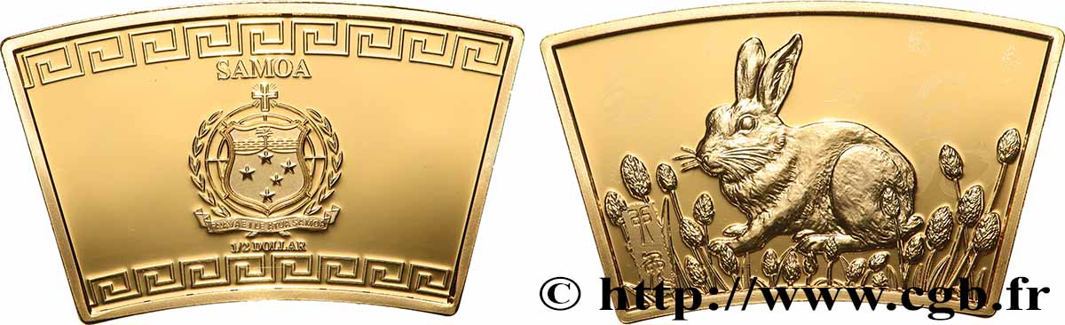 SAMOA 1/2 Dollar Proof-like Année du Lapin n.d.  FDC 