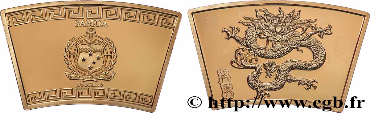 SAMOA 1/2 Dollar Proof-like Année du Dragon n.d.  ST 