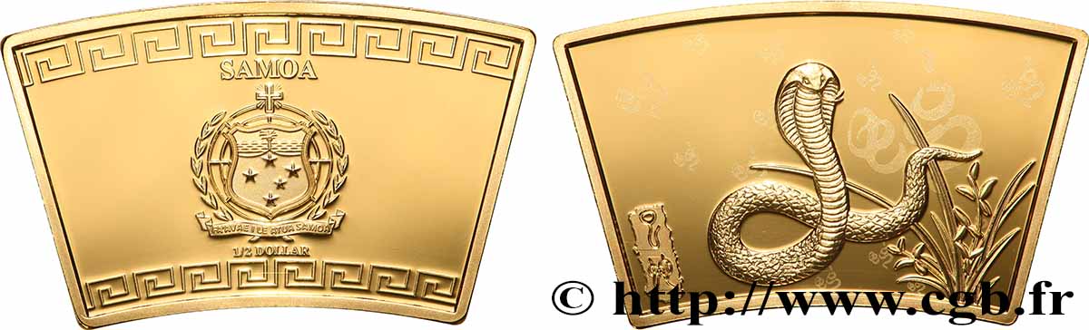 SAMOA 1/2 Dollar Proof-like Année du Serpent n.d.  FDC 