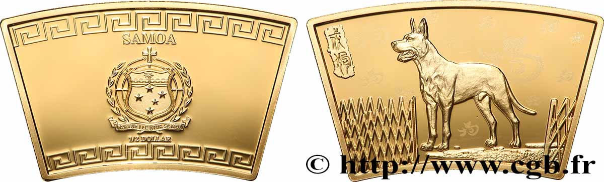 SAMOA 1/2 Dollar Proof-like Année du Chien n.d.  FDC 