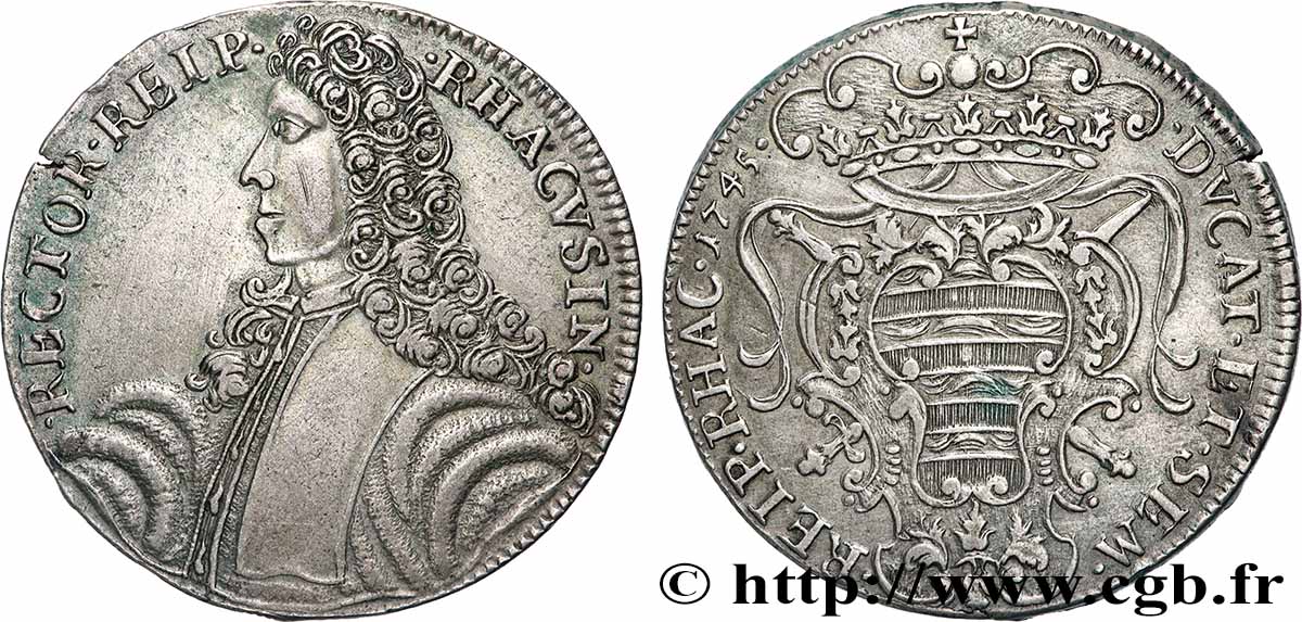 DALMATIE - RÉPUBLIQUE DE RAGUSE Thaler 1745 Dubrovnik TTB 