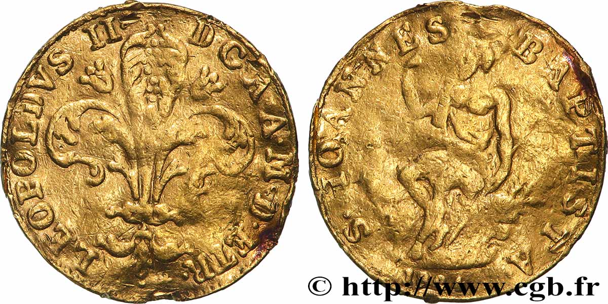 ITALIE - GRAND DUCHÉ DE TOSCANE - LÉOPOLD II Zecchino (sequin) 1824 Florence TB 