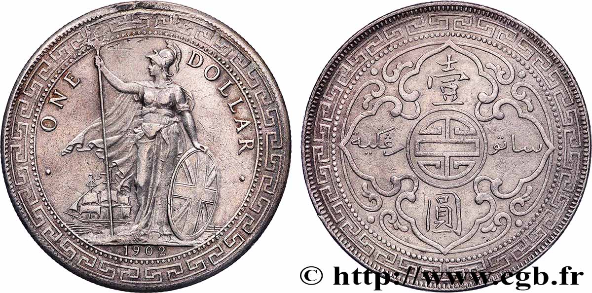 GRAN BRETAÑA - VICTORIA Trade dollar 1902 Bombay MBC 