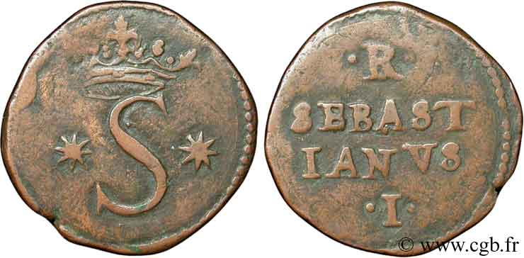 PORTUGAL 1 Real de cuivre Sébastien Ier 1557-1578  MBC 