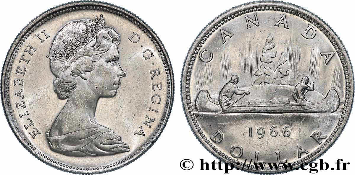 CANADA 1 Dollar Elisabeth II 1966 Ottawa SUP 
