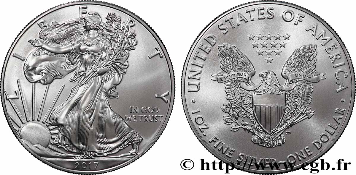 ARGENT D&nbsp;INVESTISSEMENT 1 Oz - 1 Dollar Silver Eagle 2017  SPL 