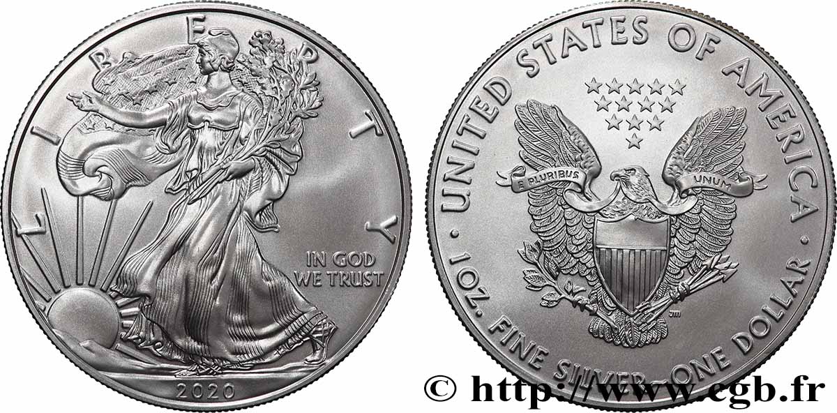 ARGENT D&nbsp;INVESTISSEMENT 1 Oz - 1 Dollar Proof Silver Eagle 2020  SPL 
