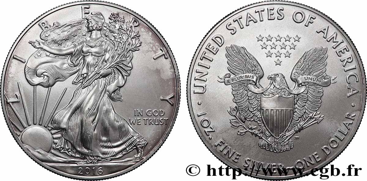 ARGENT D&nbsp;INVESTISSEMENT 1 Oz - 1 Dollar Silver Eagle 2016  SPL 