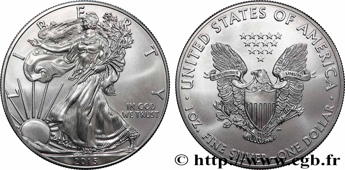 ARGENT D&nbsp;INVESTISSEMENT 1 Oz - 1 Dollar Silver Eagle 2015  SPL 