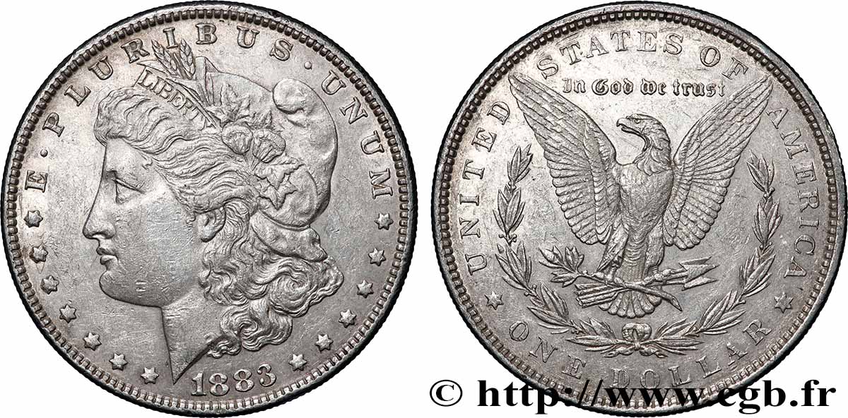 ARGENT D&nbsp;INVESTISSEMENT 1 Dollar type Morgan 1883 Philadelphie TTB+ 