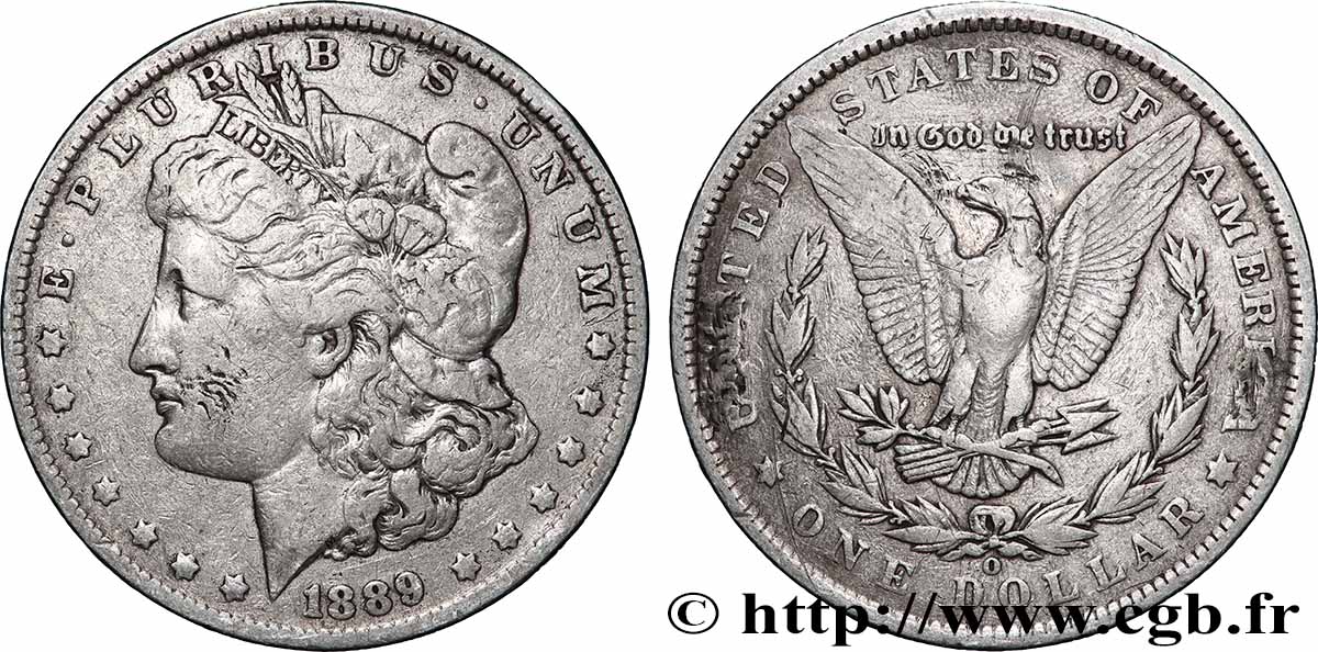 PLATA INVERSIÓN 1 Dollar Morgan 1889 Nouvelle-Orléans - O BC+ 